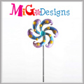 Metal Wind Spinners Beautiful Flower Stake for Garden